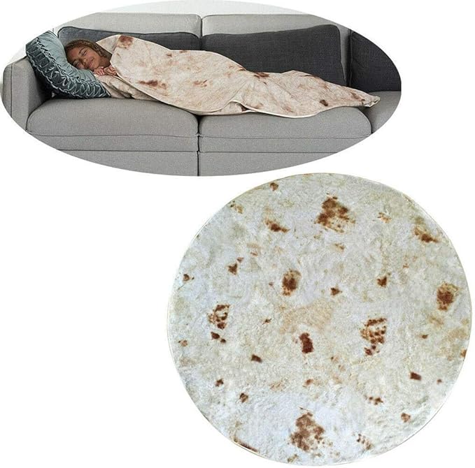 Hamkaw Burrito Blanket, (Upgraded Flannel) Burrito Wrap Throw Blanket