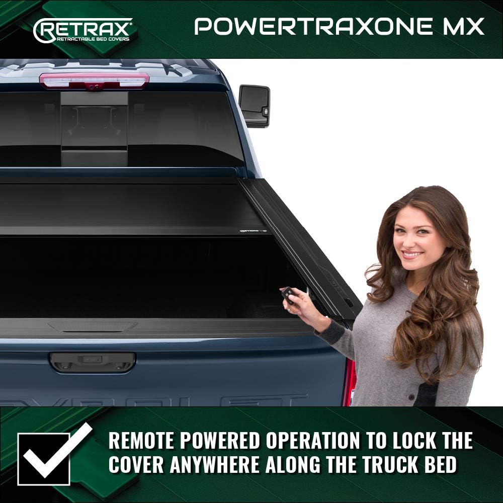 Amazon Com Powertraxone Mx Retractable Truck Bed Tonneau Cover 70432 Fits 2007 2013 Chevy Silverado Gmc Sierra 1500 2500 3500 07 14 Wide Rail Option 6 7 Bed 78 7 Automotive