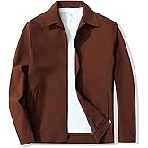 Buytop Men's Lightweight Jackets Full Zip Up Windbreaker Stylish Golf Coat Business Work Casual Dress