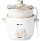 AROMA&reg; CoreCoat Rice Cooker with Pop-Up Food Steaming Basket (4 Cups Cooked, 2 Cups Uncooked, 1 Qt)