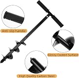 Eidoct Fence Post Auger 10x60cm Manual Post Hole Digger with Non-Slip Handle view 4
