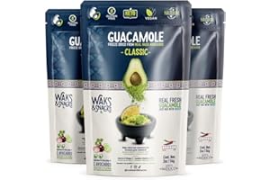 WAKS & SNACKS Freeze Dried Guacamole Classic |100% Fresh Hass Avocados, Perfect for Tortilla Chips | Energizes Camping & Hiking Meals | Vegan, Gluten-Free Guac Dip for Snacks | 2 Avocados | 2 oz, 3-Pack