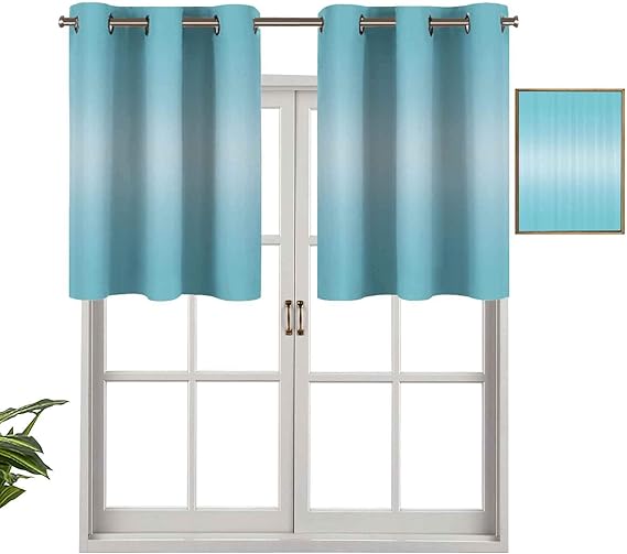 Hiiiman UV Blockout Valance Curtain Panel Open Blue Sky on a Spring Day