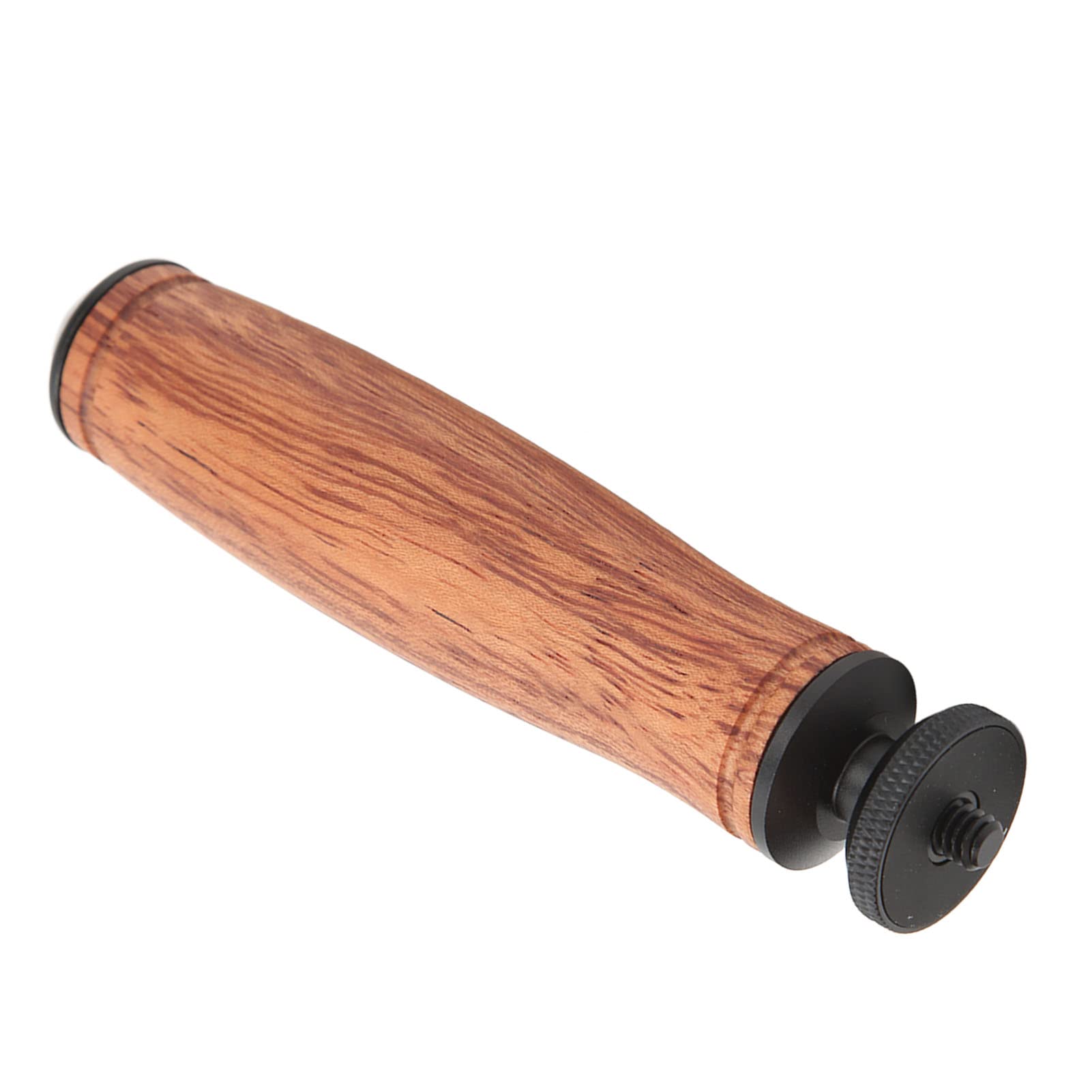 Handheld Wooden Handle,Camera Handle Bracket with 1/4 Inch Tripod Thread At the Bottom,1/4 Inch Screw At the Top for Mounting on Cameras, LED Video Lights, Smartphones