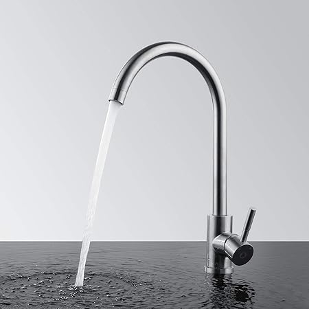 Cecipa Robinet Cuisine 360Âº Rotatif Mitigeur D Evier Robinet De Cuisine En Acier Brosse Mitigeur Cuisine Avec Eau Chaude Et Froide Amazon Fr Bricolage