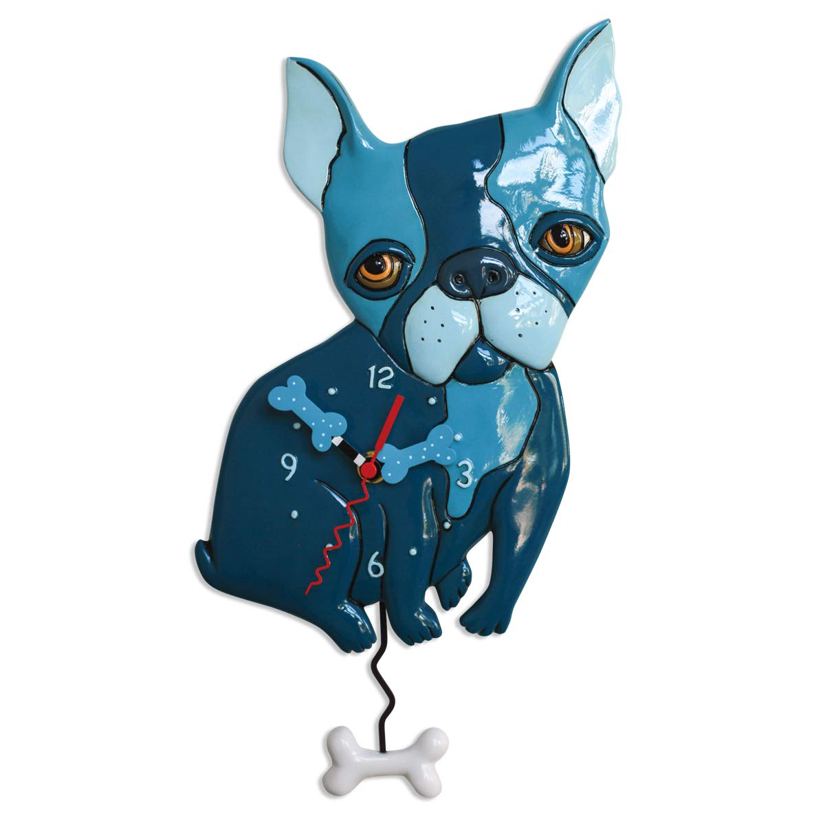 Allen Designs Swinging Pendulum Clock Le Bleu P1928 14 Inches X 7.5 Inches