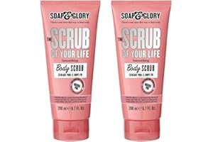 Soap & Glory Original Pink The Scrub Of Your Life Exfoliating Body Scrub - Smoothing & Buffing Scrub - Rose & Bergamot Body Polish - Brightening Scrub with Shea Butter & Vitamin E (200 ml, 2 pack)