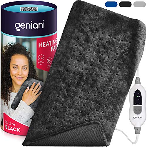 GENIANI Extra Large Electric Heating Pad for Back Pain and Cramps