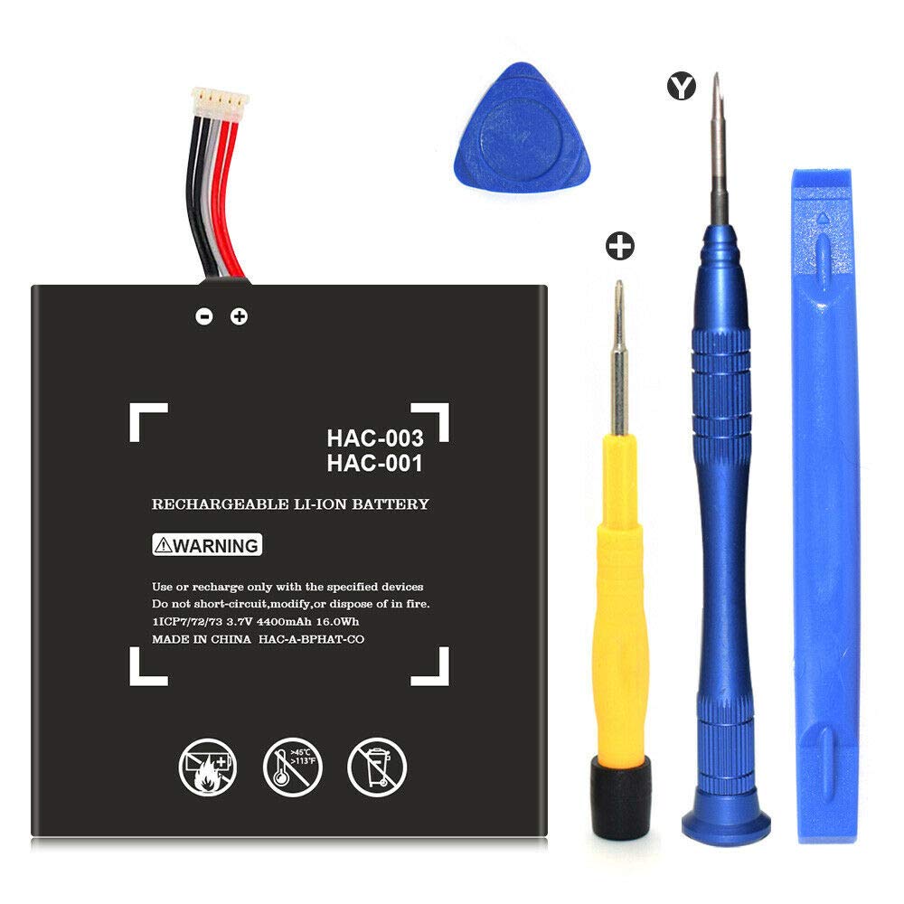 【4800mAh】TQTHL For HAC-003 Battery Replacement Compatible with Nintendo Switch 2017 Game Console HAC-001 Internal Upgrade Battery with Repair ToolKit