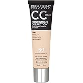 Dermablend Continuous Correction Tone-Evening CC Cream Foundation SPF 50+, Full Coverage Foundation Makeup & Color Corrector, Oil-Free