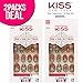 (2 PACK) Kiss The Collection 24 Nail Kit (SSC04X), Free Glue, False Nails, Fashion Fake Nails