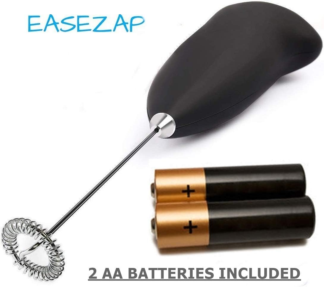 EASEZAP Stainless Steel Automatic Milk Frother for Coffee Cappuccino Stirrer Foamer Handheld Egg Beater Whisk Mixer