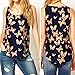 AIMTOPPY Womens Butterfly Print Sleeveless Chiffon Tank Top Shirts Crew Vest (L)