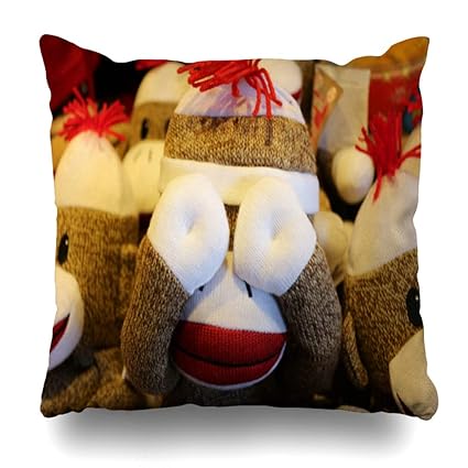 Amazon Com Ahawoso Throw Pillow Cover Pillowcase Peek Boo Sock