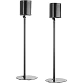 Mount Plus MP-SB54F 2 Pack Fixed Height Speaker Floor Stand Made for Sonos Speakers | Compatible with Sonos One, One SL, Play:1 Play:3 Play:5 | Cable Management (2 Pack Black Floor Stand)