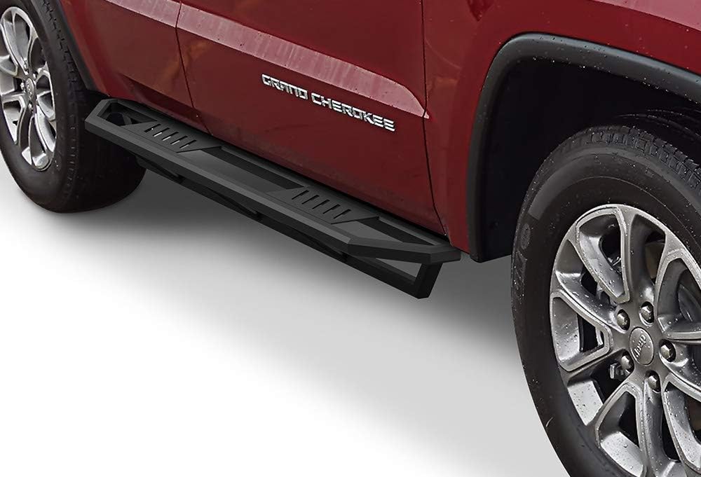 Off-Road 6.5" Side Armor Aluminum Running Boards Custom Fit 2011-2018 Grand Cherokee Sport Utility 4-Door (Nerf Bars | Side Steps | Side Bars)