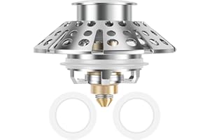 Pop Up Bathtub Drain Plug Brass Tub Drain Stopper with Cover Tub Drain Strainer Prevent Hair Clogging Rustproof Bathroom Drai