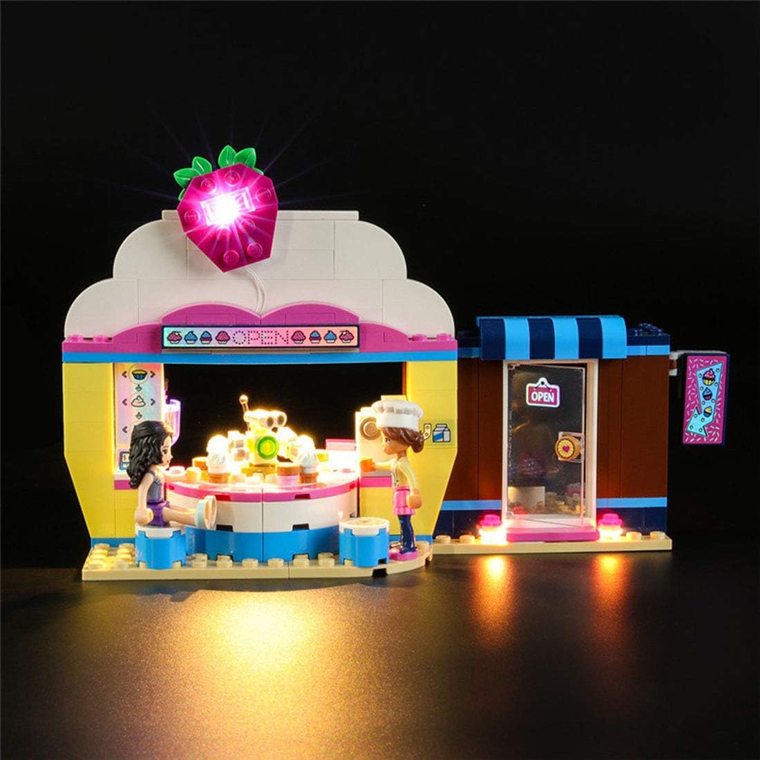 Macium Led Lighting Kit for Lego Friends Olivias Cupcake Café 41366 Light set, Compatible with LEGO 41366 Model - Lego Set Not Included