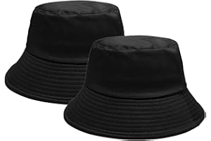 PFFY 2 Packs Bucket Hat for Women Men Cotton Hats Sun Beach Fishing Cap