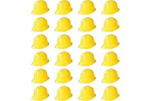 Novelty Place Construction Party Hats - Dress Up Soft Hats for Kids and Adults (Pack of 24)