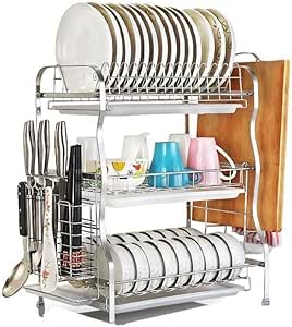 Estante Para Secar Platos Estante De Escurridor De Cocina De Acero