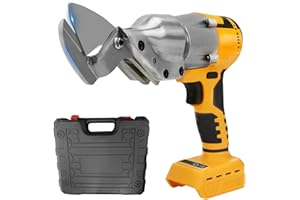 Cordless Sheet Metal Shear Brushless Fit for Dewalt 20V Battery, Cordless Electric Scissors with LED Light Max 2mm Shear Thic