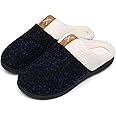 UBFEN Womens Mens Slippers Memory Foam Comfort Fuzzy Plush Lining Slip On House Shoes