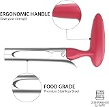 Asdirne Apple Corer Remover with ABS Handle Serrated Blade 17.5cm Red view 4