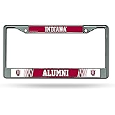 Rico Industries NCAA Indiana Hoosiers Alumni 12" x 6" Silver Chrome Frame W' Decal Insert Car/Truck/SUV Auto Accessory