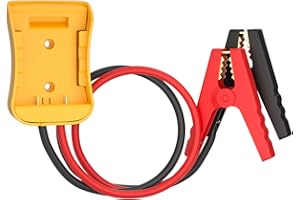 MAYSPARE Jumper Cables for Car with Adapter Compatible with DE.Walt 20V Batteries, Silicone Wire 8AWG 2FT Alligator Clips Automotive Jump Starter Jumper Cables for Jump Starting Car or Tool Batteries