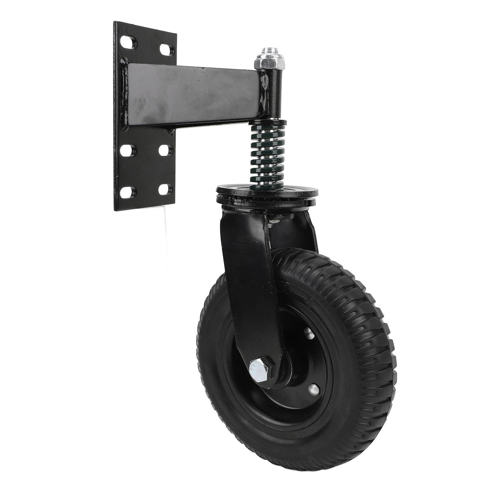 Ausla Heavy Duty Castor Wheel, Steel Rubber Gate Wheel 360 Degree Rotating Castor Fence Gate Wheels with Accessories for Garden Patio 600lbs Capacity 20.32cm Dia