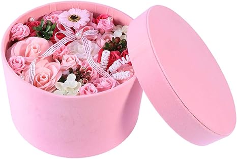 Amazon Amosfun 花 香り お風呂 石鹸 バラの花 造花 ローズ ギフトボックス バレンタインデー 母の日 ギフト ピンク 造花 オンライン通販
