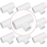 Lswteiz 10Pack 3/4" x 3/4" x 1/2" PVC Reducer Tee Pipe Fittings Adapter (Socket x S x S) Schedule 40 PVC Slip Reducing Tee Pipe Fittings Connector for Home Sewer Plumbing