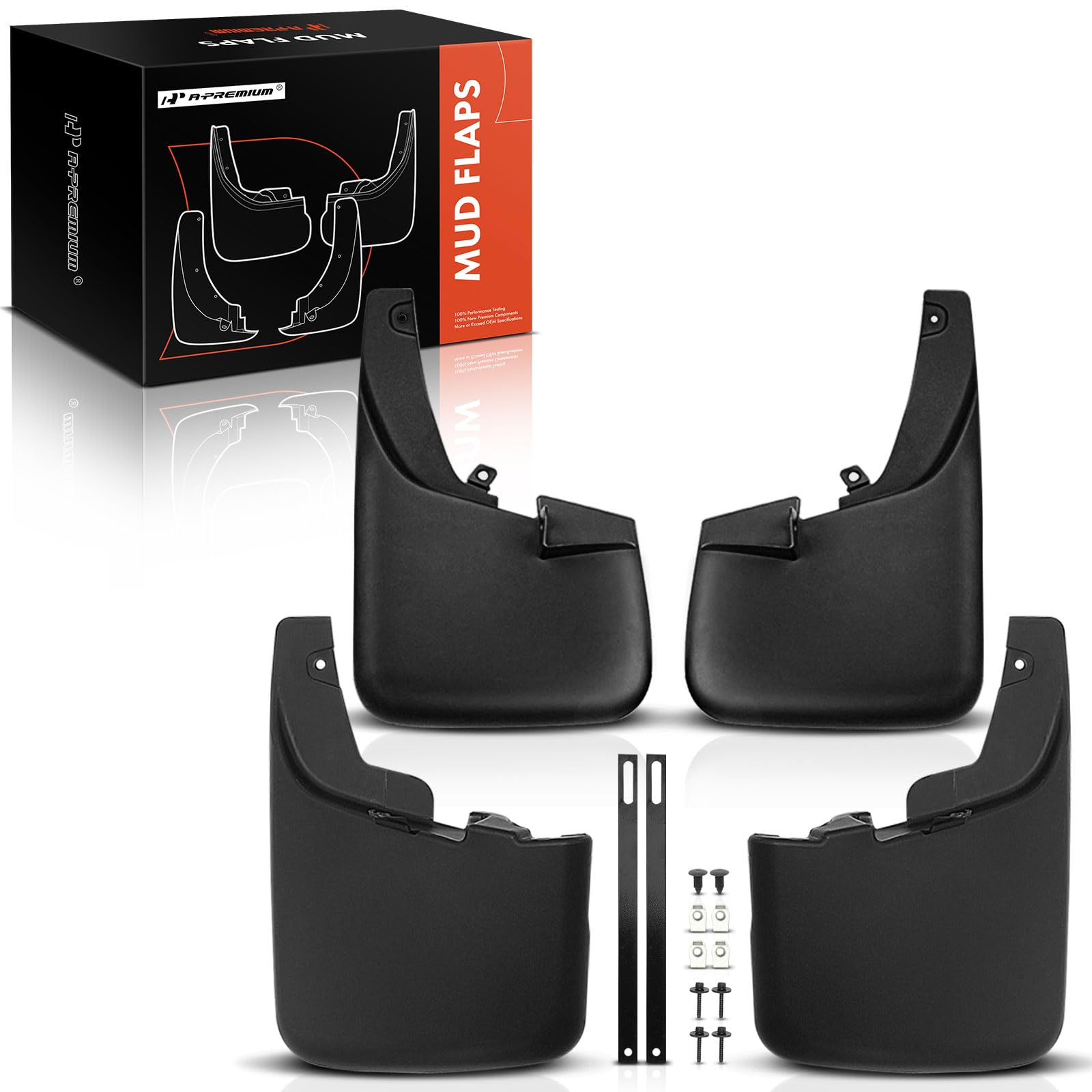 Photo 1 of A-Premium Set of 4PCS Mud Flaps Splash Guards Mudguards Mudflaps with Hardware Kits Compatible with Ford F-250 F-350 F-450 F-550 Super Duty, 2011-2016, Pickup, (W/Fender Flares), Front and Rear