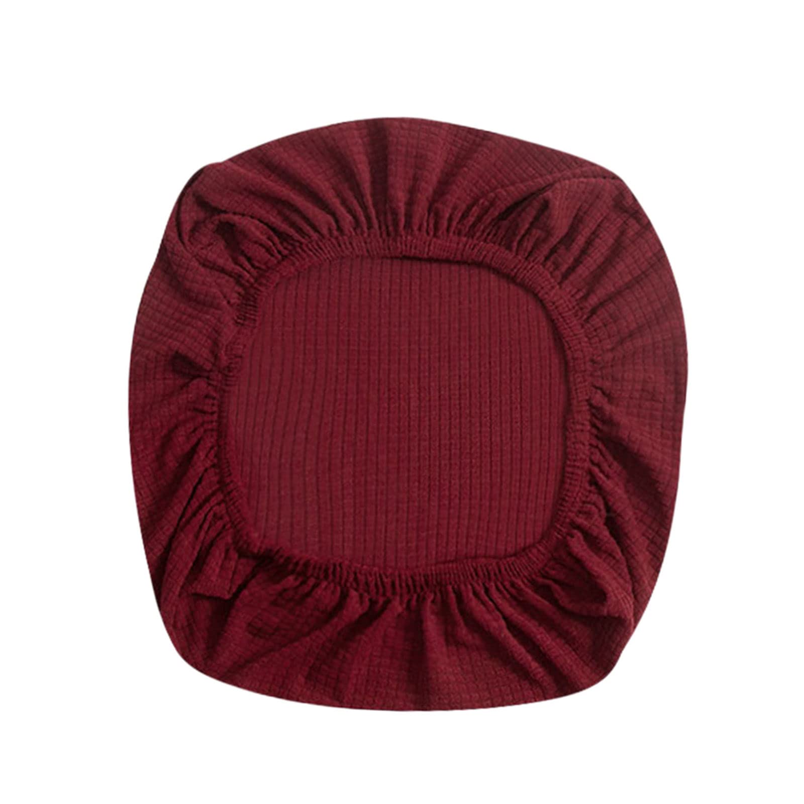 Fenteer Stretch Office Covers Seat Cover Slipcover Desk Seat Cushion Protectors for Computer, Wine Red