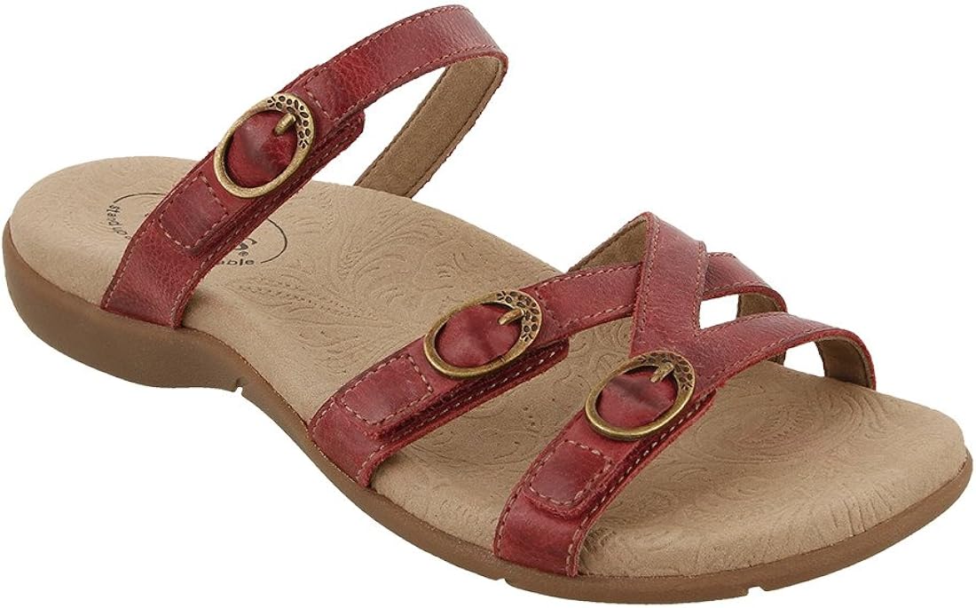 Amazon.com | Taos Footwear Women's Captive Red Sandal 9 M US | Platforms & Wedges