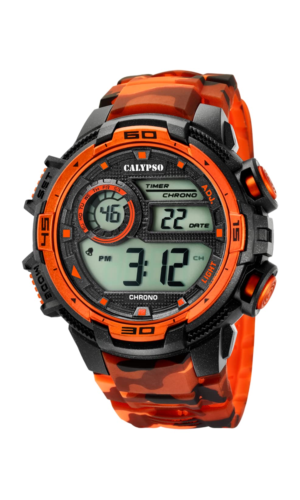 CALYPSO Mens Quartz Watch, Digital Display and Plastic Strap K5723/5