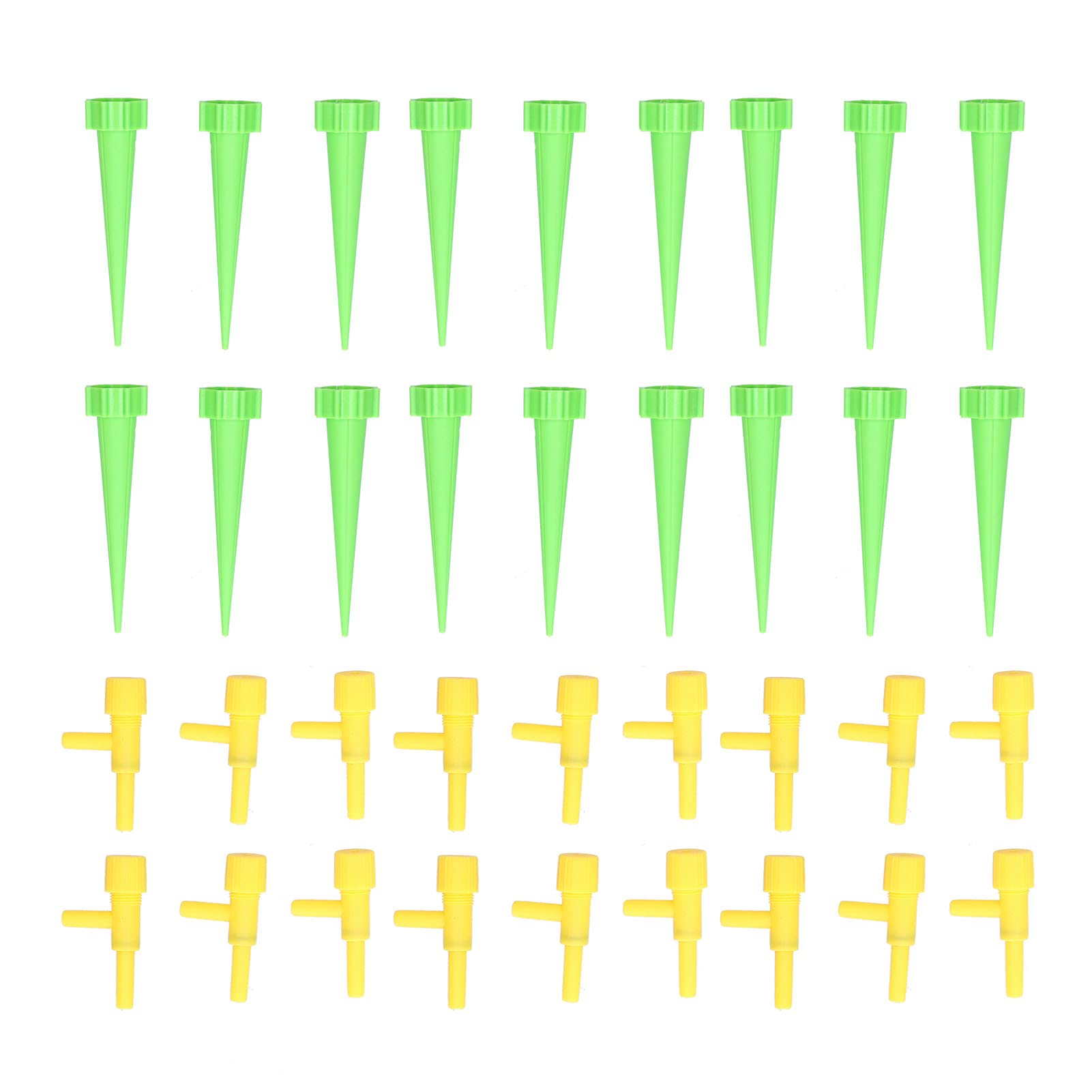 Tissting Self Watering Spikes, Adjustable Automatic Plant Watering Devices with Control Valve 18PCS ABS Plastic Garden Irrigation System for Potted Plants Flowers Vegetables