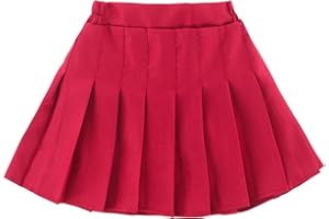 GLEAMING GRAIN Girls Pleated Skirts Built in Shorts Little Kid Athletic Flowy Skorts Skirts Toddler Girls Tennis Skorts for Girl 3-14 Years