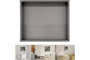Lordear Shower Niche 14" x 12" Bathroom Niche Gunmetal Black, No Tile Needed Recessed Shower Niche Shelf Wall Niche Insert for Bathroom Storage Shower Shelf