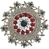 Unique Crystal Flower Brooch Pin Clothes Accessories Vintage Floral Rhinestone Lapel Shawl Pins Sweater Hat Dress Suit Corsage Banquet Party Brooches Fashion Wedding Jewelry for Women Girls