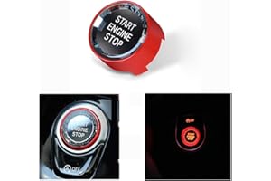 ANGELGUOGUO Crystal Start Stop Engine Switch Button Replacement for BMW 1 2 3 4 5 6 7 X1 X3 X4 X5 X6 F22 F30 F10 F32 F01 F15 F25 G30 G31 G11 G12 G01 (for F/G Chassis Start Stop Cover with Off Button, Red)