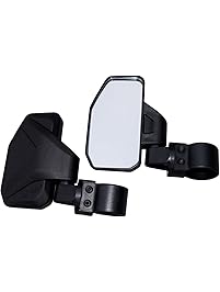 Chupacabra Offroad Rear View Side Mirror for UTV (Pack of 2) For 1.6" - 2" Roll Cage Bar Break Away w/Adjustable Arm - High Impact Shatter Proof Tempered Glass (Driver and Passenger Side)