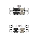 AmeriBRAKES Front Rear Ceramic Disc Brake Pads Kit