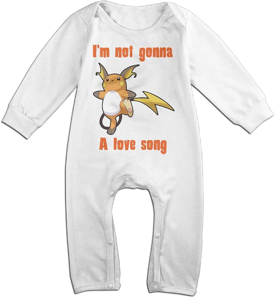 Infant Raichu A Love Song Unisex Baby Onesie Bodysuit Longsleeve White