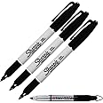 The Office-Pros Permanent Markers, Plus Tiny-Titan Miny Maker, Fine Point, Black Ink, 3 Regular Markers + 1 Tiny-Titan Marker - 4 Total Markers