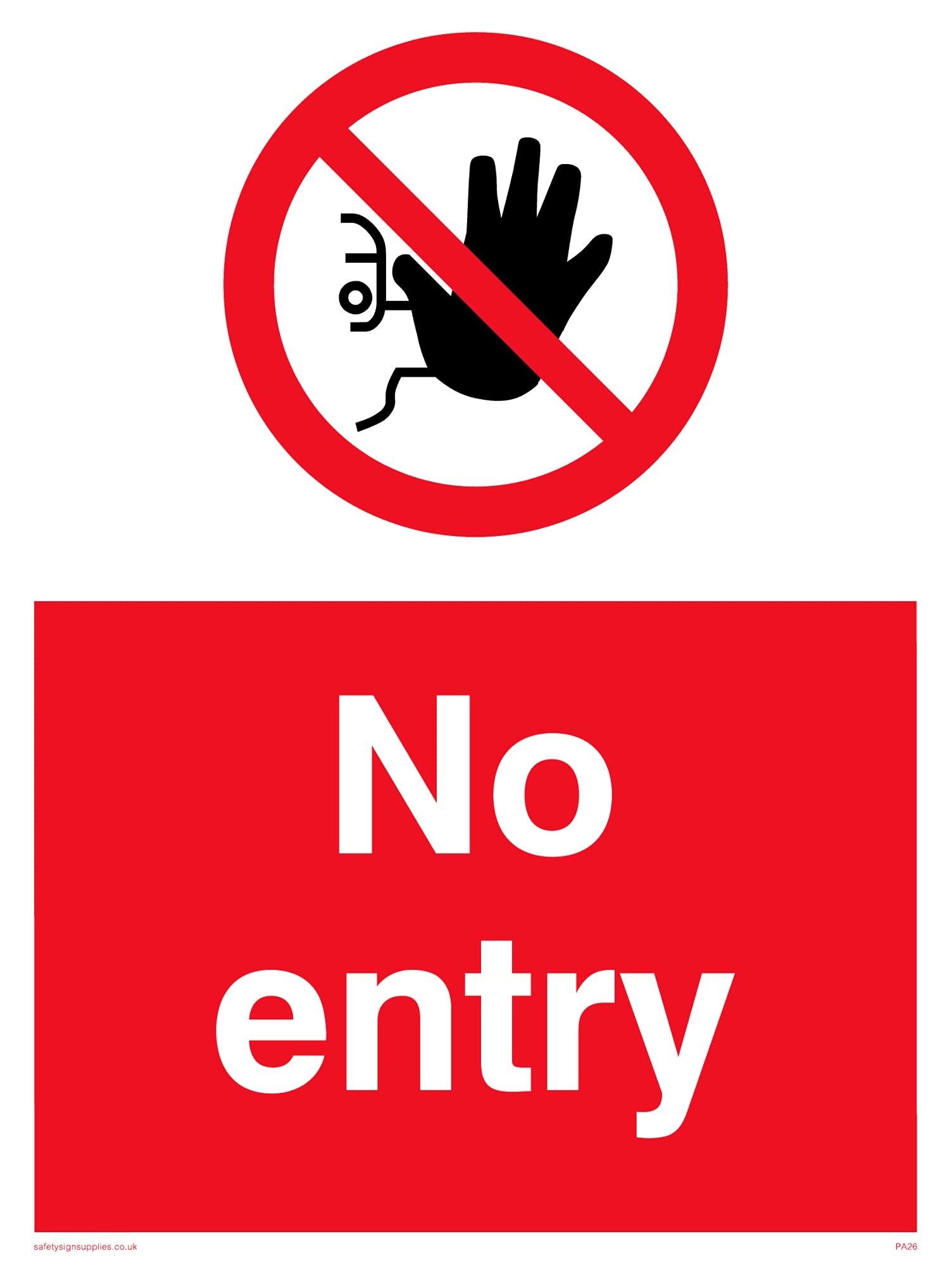 Pack of five - No Entry Sign - 150x200mm - A5P