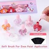 LOPHE Rainbow Color Kids Nail Varnish Set Non-Toxic Peel-Off Quick Dry view 4