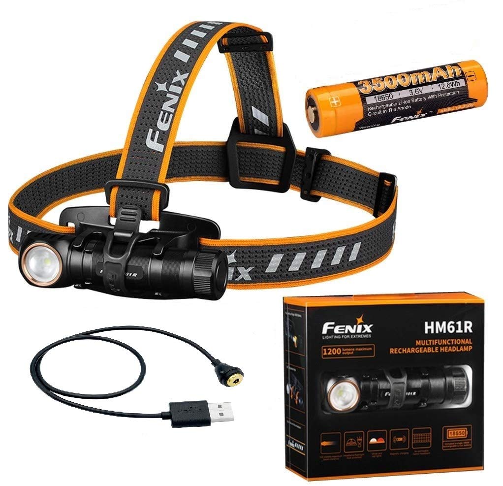 Fenix HM61R Rechargeable LED Torch 1200 Lumen – 2in1 handheld and headlamp – For Industrial, outdoors, camping, fishing and everyday use