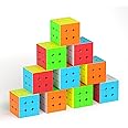 Full Size 3x3x3 Speed Cube Set, 2.2in Puzzle Party Favors Toy Stickerless Magic Cube Set, School Classroom Prize for Students, Birthday Party Stocking Stuffers Gifts for Kids Teens Adults(10 Pack)